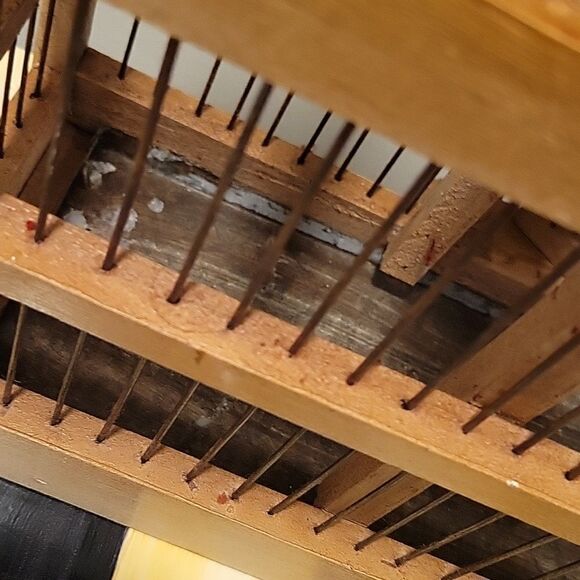 Vtg Wooden Birdcage Victorian Domed Cathedral Taj Mahal Door bird cage Wood boho - Picture 15 of 16